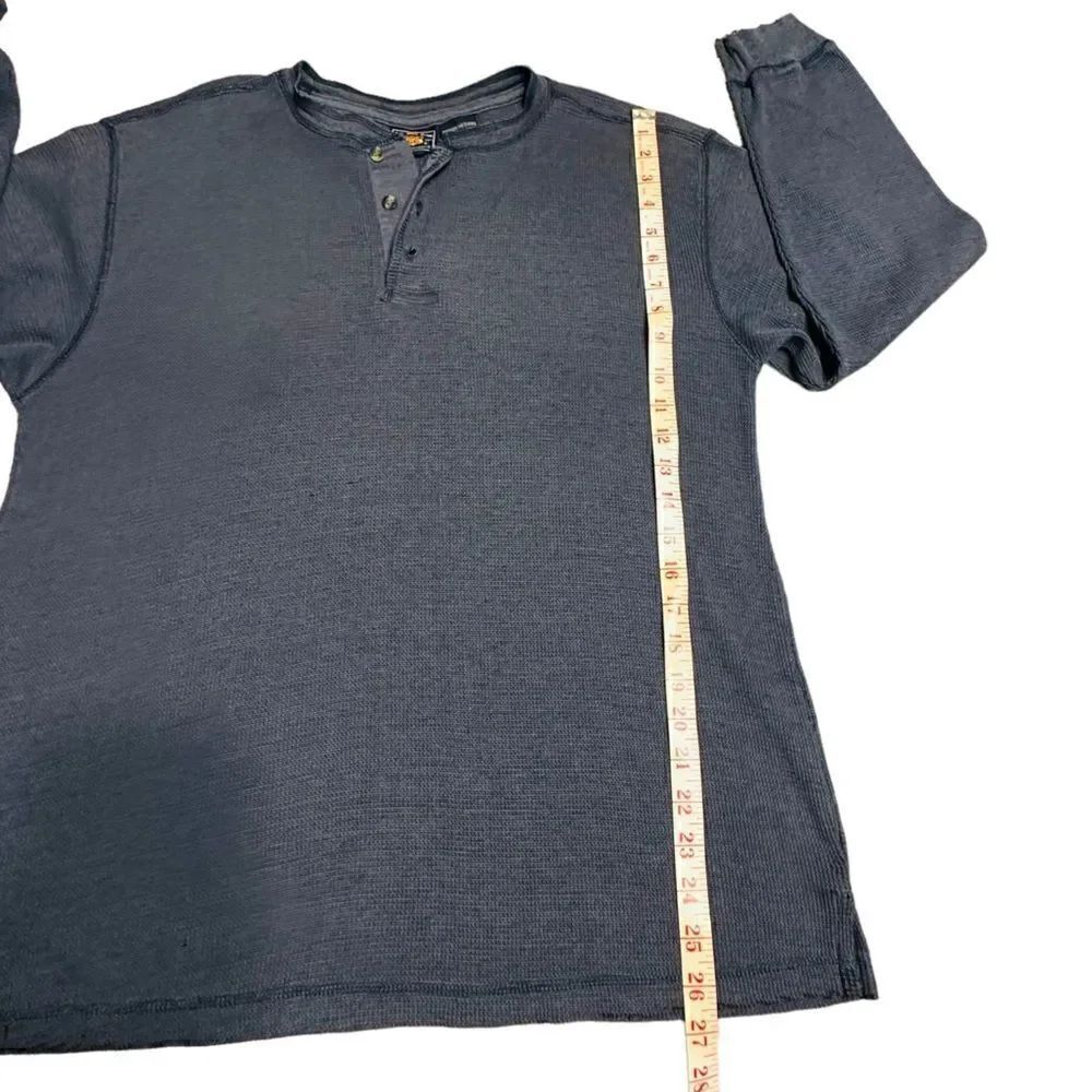 Route 66 Distressed Blue Henley - Picture 8 of 9